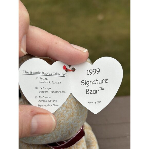 TY 1999 Signature Bear Beanie Baby Handmade in China. - Picture 6 of 8
